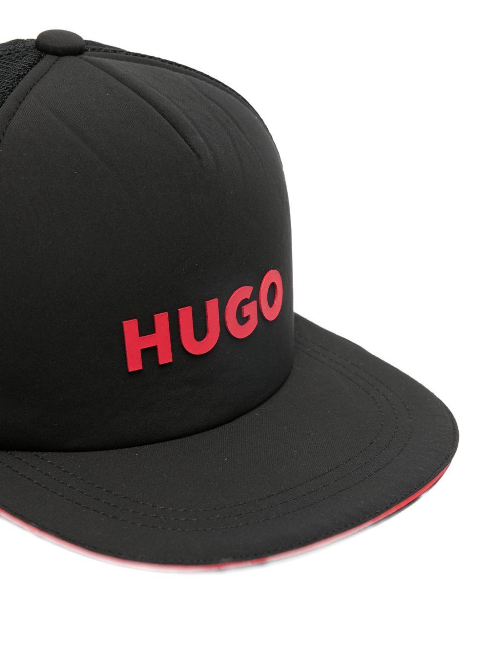Cappello per bambino Hugo Kids nero con cinturino regolabile G01171 09B Hugo KIDS 