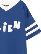 T-shirt per bambino Mini Rodini blu con scritta "Alien" ricamata 26220112 BLUE MINI RODINI KIDS 