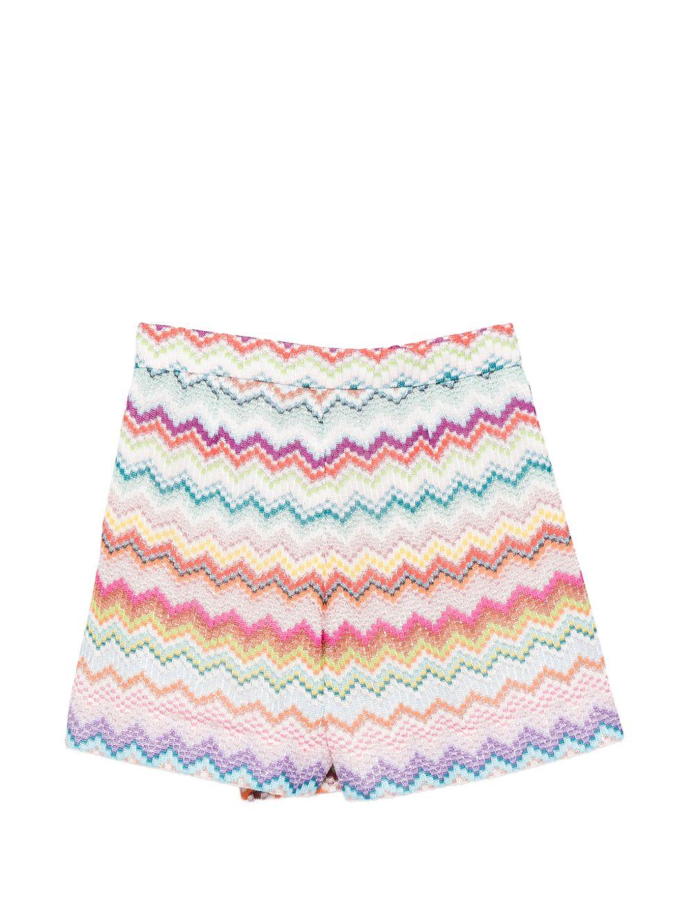 Shorts per bambina Missoni Kids multicolore con motivo a zigzag MZ7A11 Q0114 999 MISSONI KIDS 