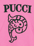 Felpa per bambina Emilio Pucci Kids fucsia con dettaglio logo PZ4A90 Z3183 543VE EMILIO PUCCI KIDS 