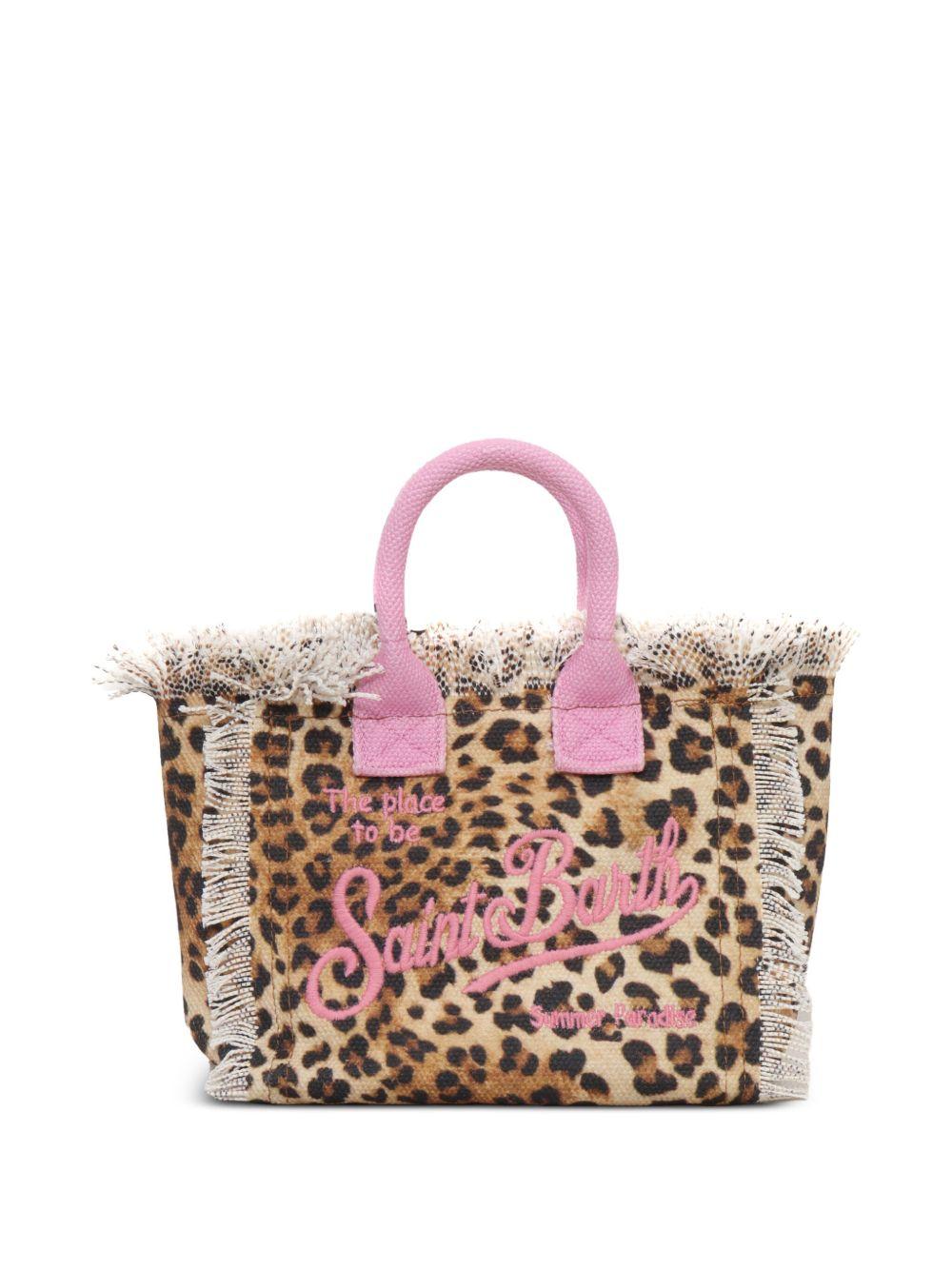Borsa tote Vanity mini MC2 Saint Barth rosa con stampa animalier VAMI001 02591L MC2 ST. BARTH KIDS 
