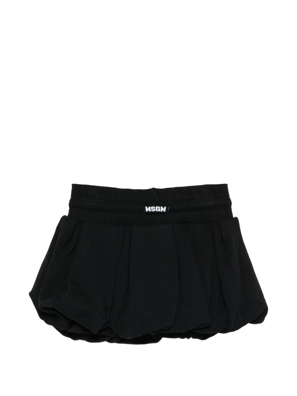 Shorts per bambina MSGM Kids neri con logo sul retro S6MSJGST086 110 MSGM KIDS 