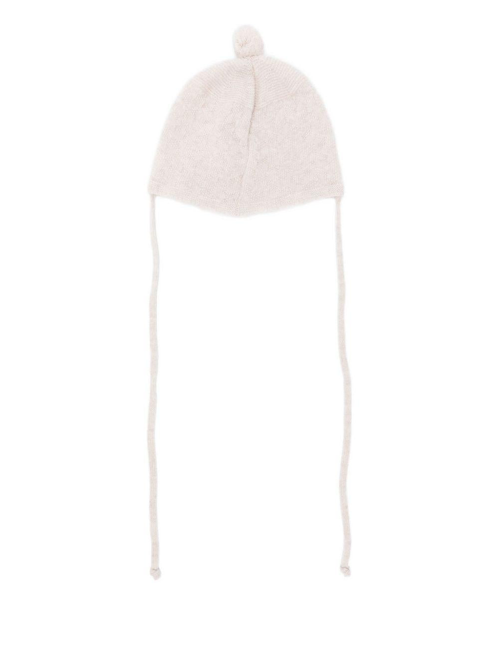 Cappello per neonati Paz Rodríguez beige con dettaglio pompom 040-113168 64 H109 PaZ RODRIGUEZ 