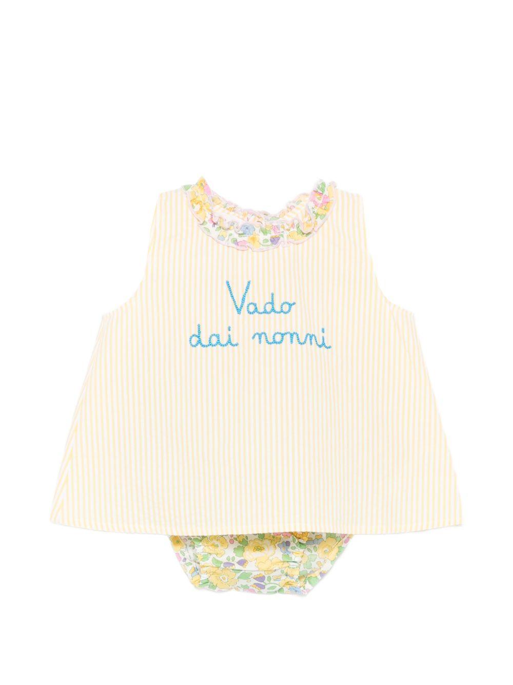 Abito Abbie per neonata MC2 Saint Barth Kids giallo con fantasia floreale ABB0002 03259L MC2 ST. BARTH KIDS 