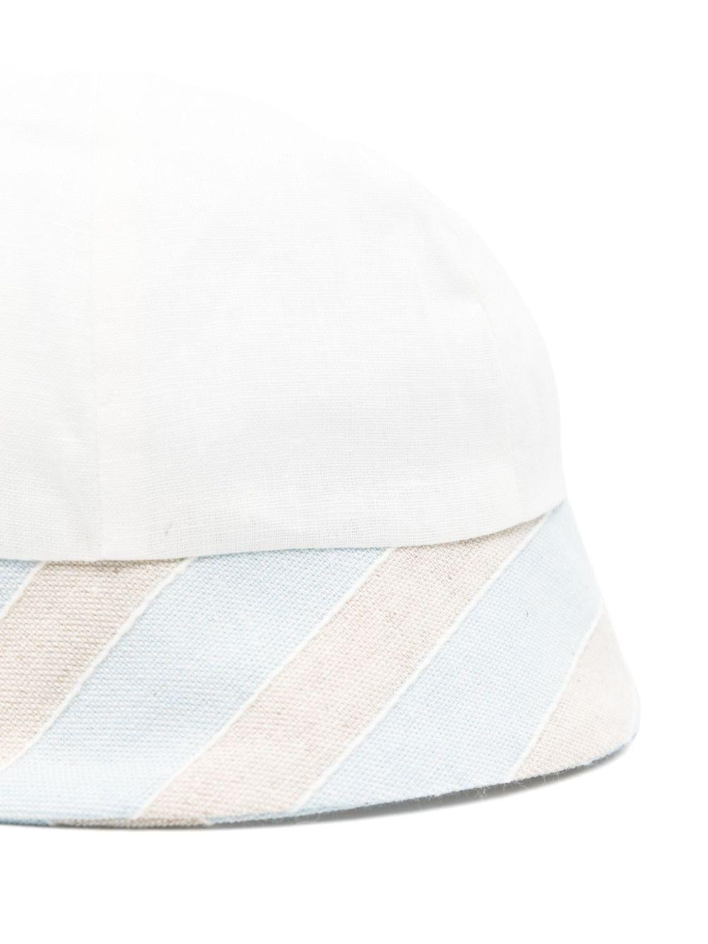 Cappello per neonata La Stupenderia bianco con orlo a contrasto e corona rotonda TBCP53D02 R49 LA STUPENDERIA KIDS 