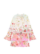 Abito per bambina Roberto Cavalli Kids multicolor con design floreale CGP26115VE MIAMI FL. ROBERTO CAVALLI KIDS 