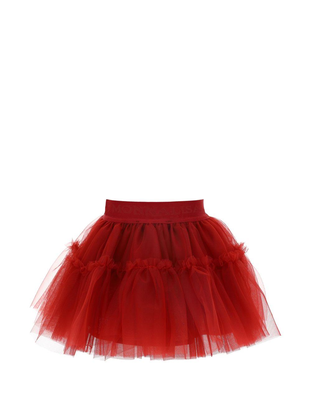 Gonna per neonata Monnalisa Kids rossa con trama in tulle 37HGON T9945 0043 MONNALISA KIDS 