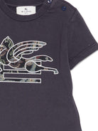 T-shirt per neonato ETRO KIDS blu con motivo Pegaso GX8511 Z2904 667 ETRO KIDS 