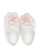 Ballerine per neonata Simonetta bianche con applicazione a fiore SY0016 S0251 102 SIMONETTA KIDS 