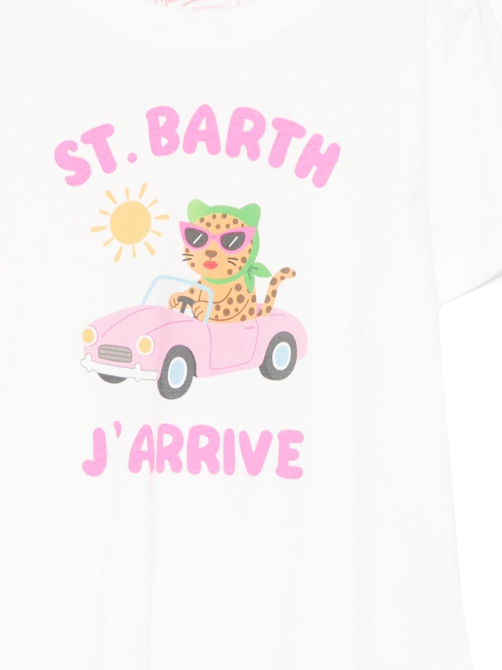 T-shirt per bambina MC2 Saint Barth Kids bianca con stampa grafica ELLY001 03866L MC2 ST. BARTH KIDS 