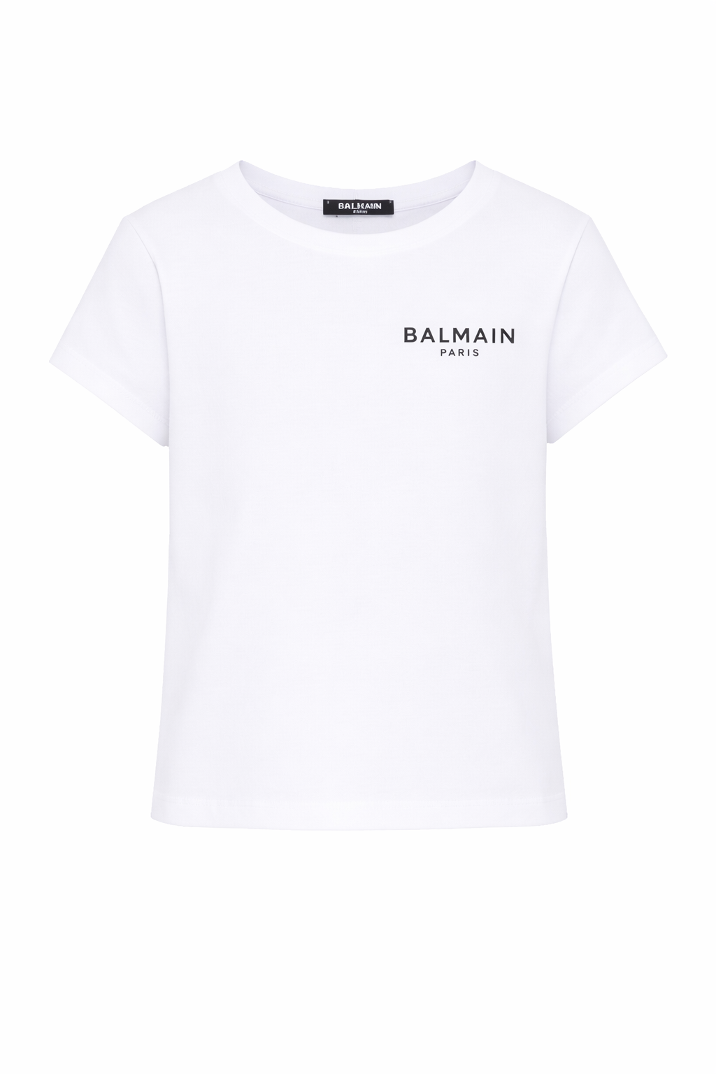 T-shirt per bambina Balmain Kids bianca con logo sul davanti BY8C61 Z3277 100NE BALMAIN KIDS 
