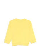 Felpa per neonati Moschino Kids gialla con stampa tre Teddy Bear MTF060LCA89 50577 MOSCHINO KIDS 