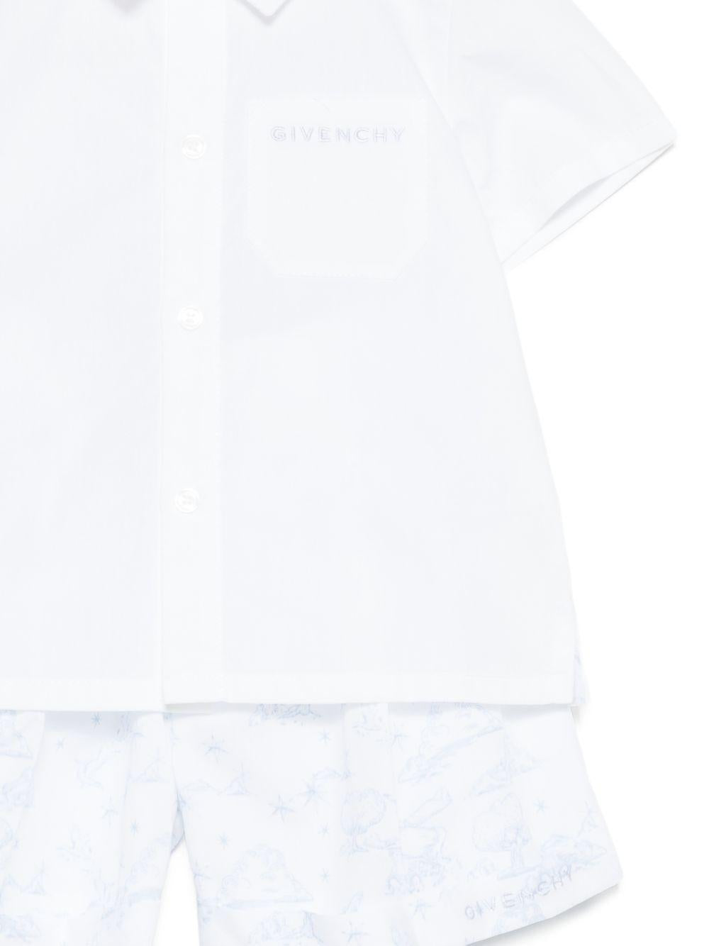 Set camicia e shorts per neonato Givenchy Kids multicolore con colletto H31262 N48 GIVENCHY KIDS 