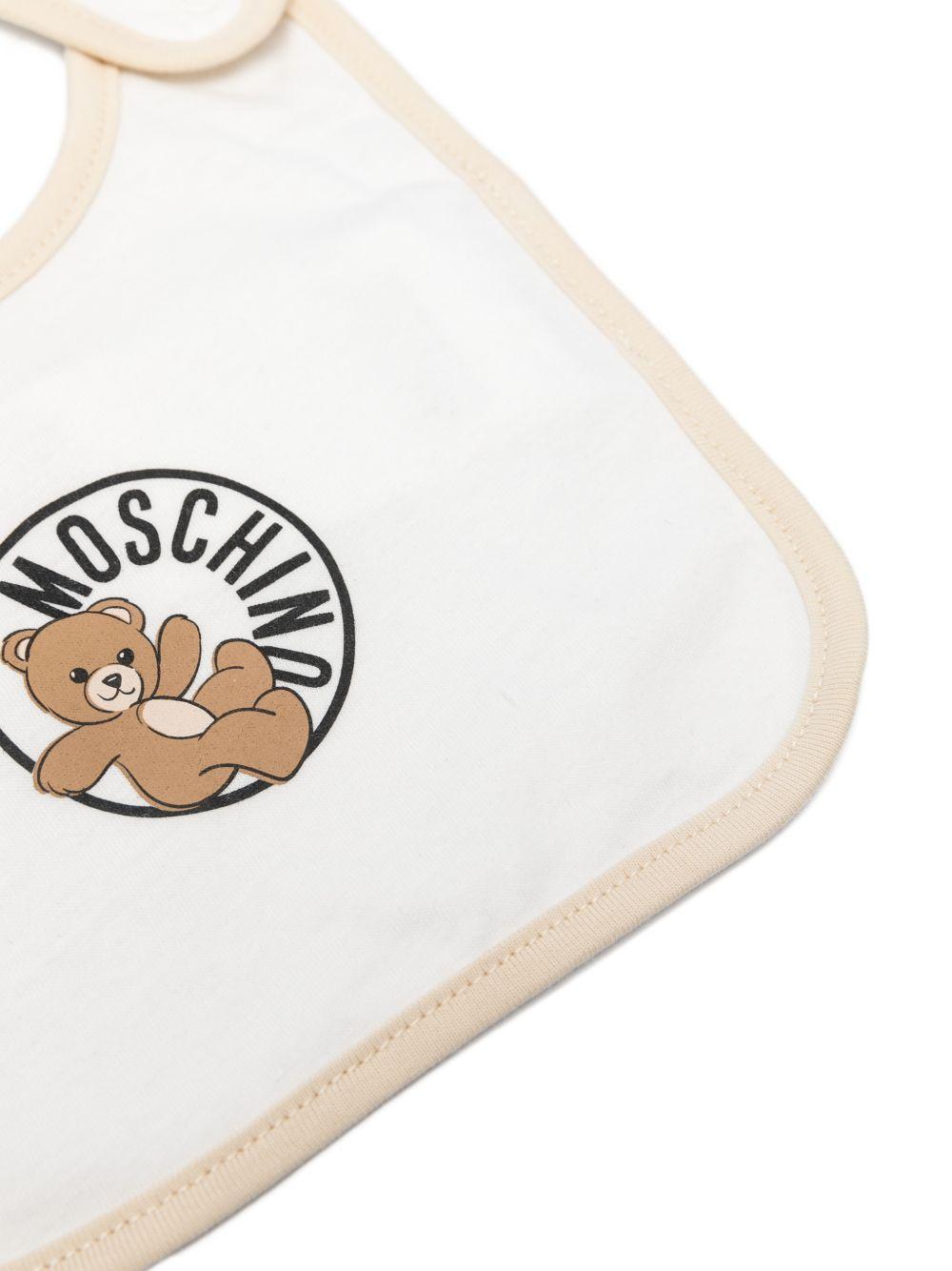 Set 2 pezzi Moschino Kids beige con stampa Teddy bear MUY096LCA19 20404 MOSCHINO KIDS 