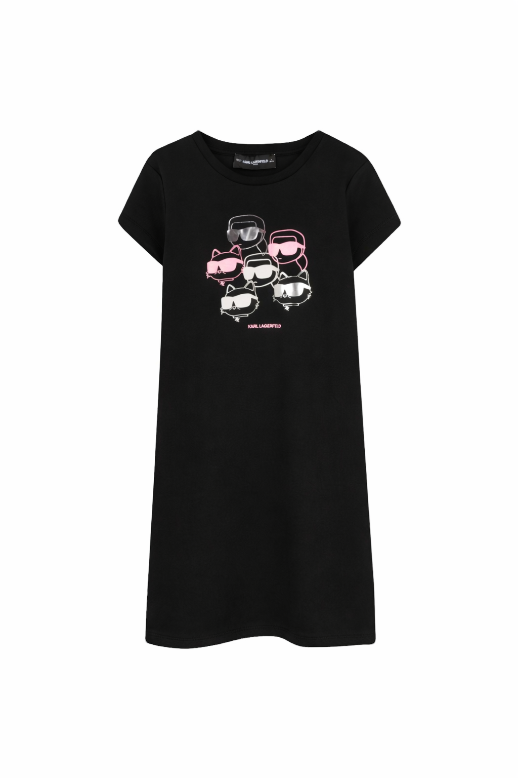Abito per bambina Karl Lagerfeld Kids nero con stampa grafica Z31155 09B KARL LAGERFELD KIDS 