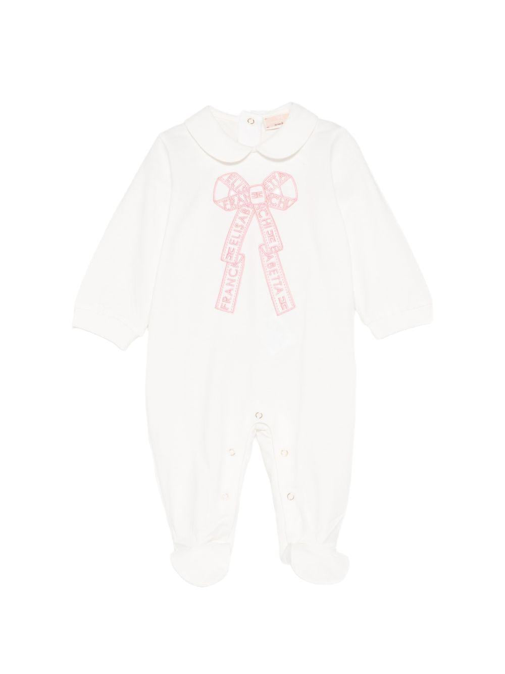 Tutina per neonata Elisabetta Franchi La Mia Bambina  con dettaglio fiocco ENTU1460JF054 0285 ElISABETTA FRANCHI KIDS 