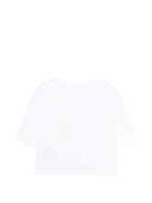 T-shirt per bambina Off-White Kids bianca con stampa grafica floreale sul davanti 44GAA019S26J001 100 OFF WHITE KIDS 