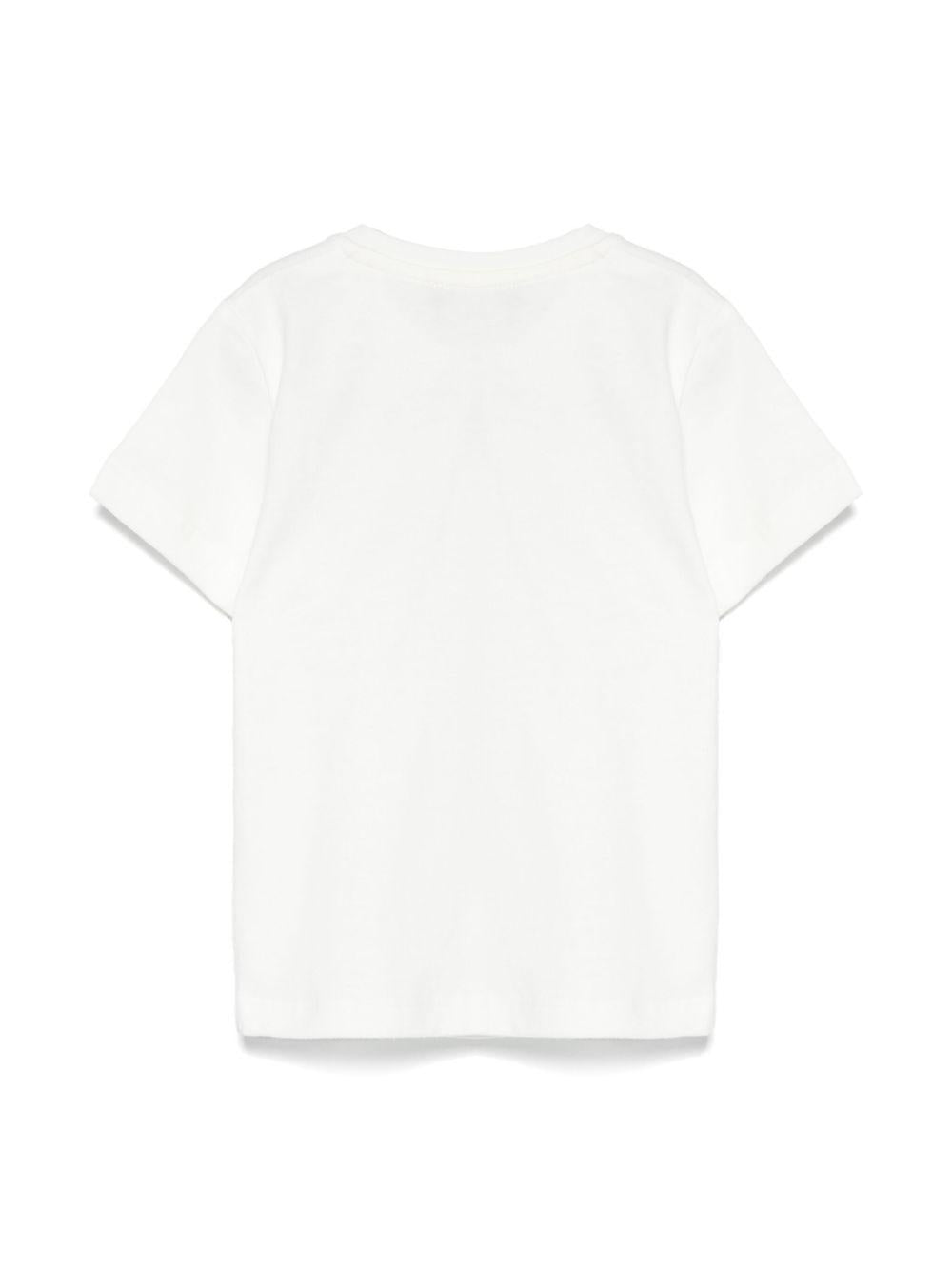 T-shirt per neonato Versace Kids bianca con stampa logo 10185701A12976 2W450 VERSACE KIDS 