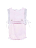 Tutina Alaia per neonata Paz Rodriguez rosa con bordo in pizzo 022-123389 3701 PaZ RODRIGUEZ KIDS 
