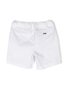 Shorts per neonato Emporio Armani Kids bianchi con placca con logo 8NHS60 4N6YZ 0100 EMPORIO ARMANI KIDS 