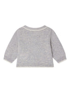 Cardigan per neonato Bonpoint grigio con applicazione W05YCAK00001 014A BONPOINT 