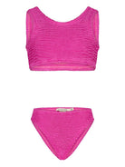 Bikini Katy per bambina Paramidonna Kids fucsia con design texturizzato SS25KFUC FUCHSIA PARAMIDONNA KIDS 
