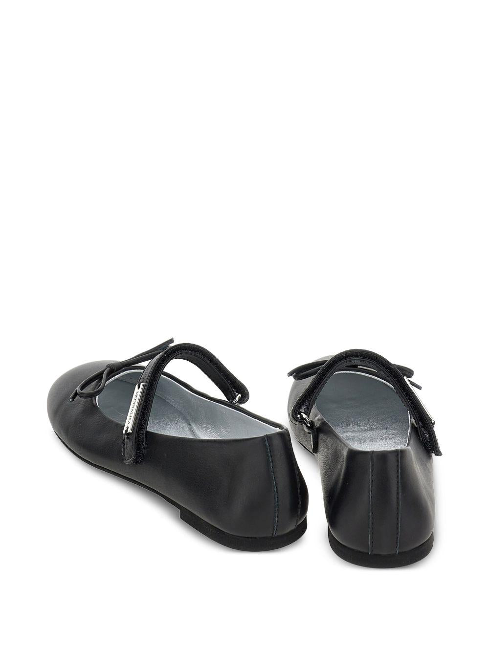 Ballerine per bambina Monnalisa Kids nere con fiocco 8CH015 8786 0050 MONNALISA KIDS 