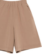 Shorts per bambina Douuod Kids marrone chiaro con elastico in vita DY6P99 I0292 334 DOUUOD KIDS 