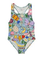 Costume intero per bambina Stella McCartney Kids multicolor con stampa grafica all-over TYCA29 Z3509 754MC STELLA McCARTNEY KIDS 
