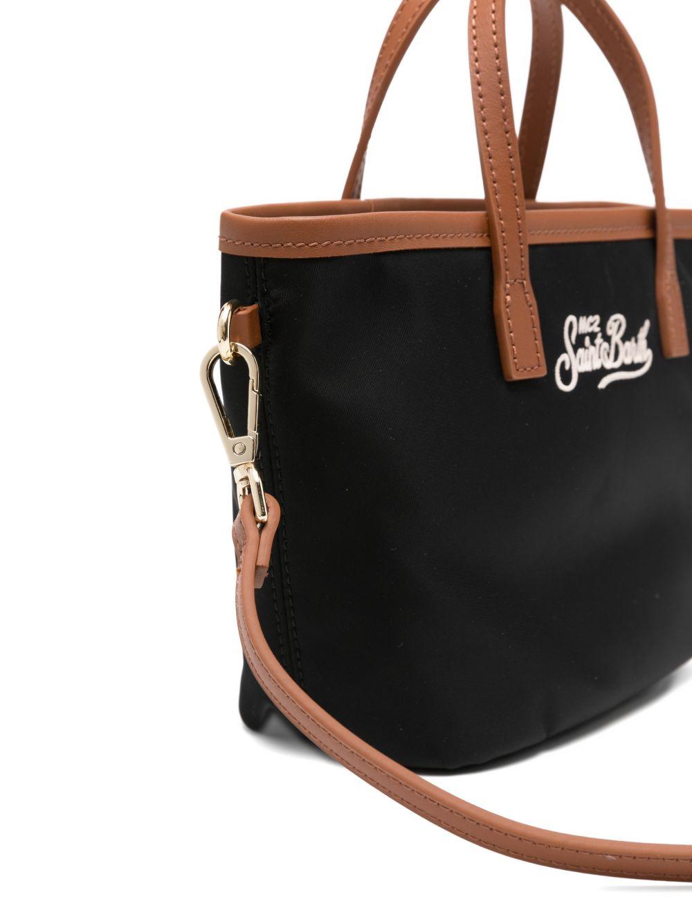 Borsa tote City mini MC2 Saint Barth nera con mani in pelle CB0005 00288L MC2 ST. BARTH KIDS 