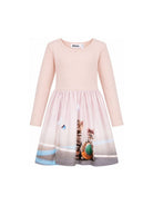 Abito per bambina Molo Kids rosa con stampa grafica animali 2W26E207 5799 MOLO KIDS 