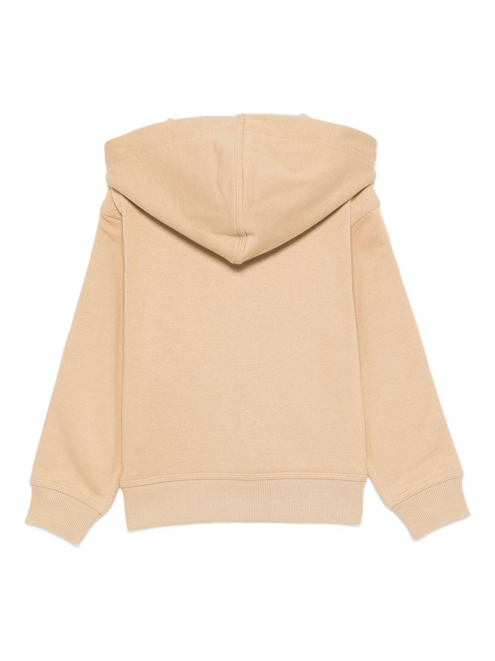 Felpa per bambini Burberry Kids beige con scollo con cappuccio 8108063 B9719 BURBERRY KIDS 