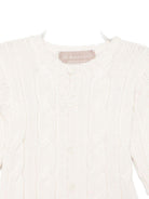 Cardigan per neonata La Stupenderia bianco con maglia a trecce 1WCCRR25 801 LA STUPENDERIA 