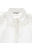 Camicia per bambina Monnalisa Kids bianca con colletto con ruches 17H300 8201 0001 MONNALISA KIDS 