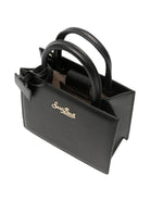 Borsa Shop mini MC2 Saint Barth nera con targhetta logo metallica sul fronte SHBM0002 01721L MC2 ST. BARTH KIDS 