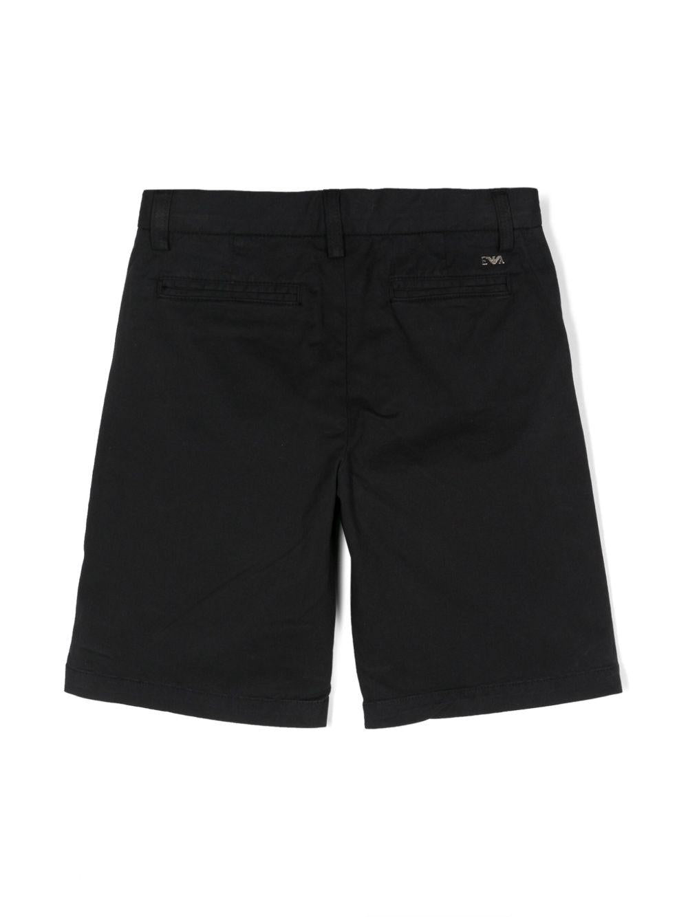 Bermuda per bambino Emporio Armani Kids blu con placca logo 8N4S60 4N6YZ 0920 EMPORIO ARMANI KIDS 