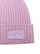Berretto per bambina Molo rosa con logo a coste 7W25S304 8765 MOLO 