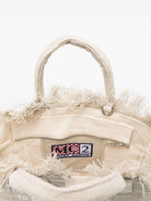Borsa tote Colette MC2 Saint Barth beige con stampa logo COL0018 01139L MC2 ST. BARTH KIDS 