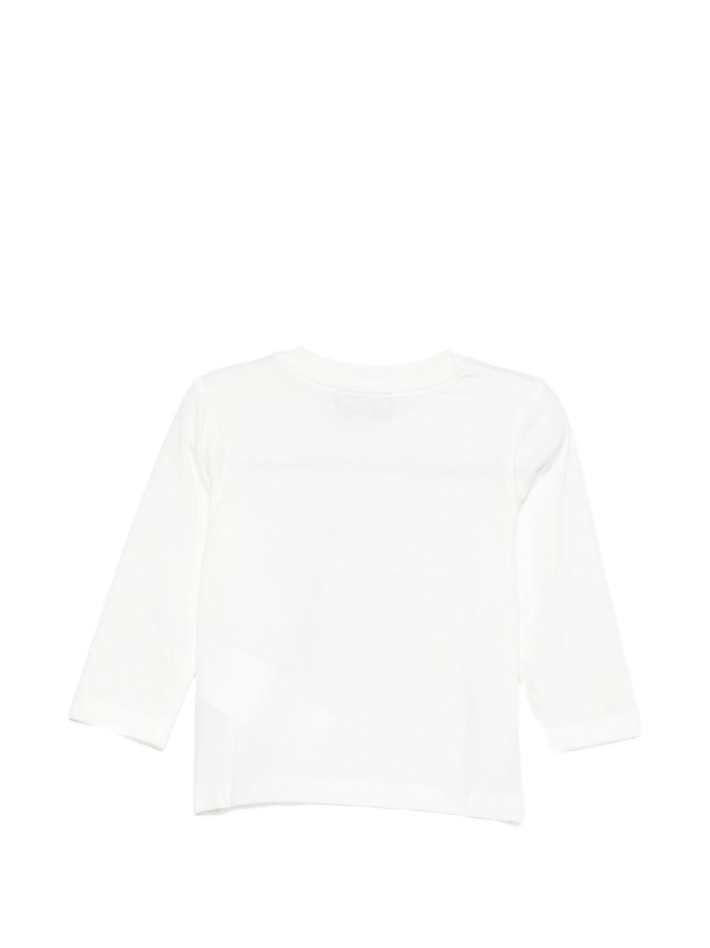 T-shirt per neonati Moschino Kids bianca con stampa grafica MUO01ELAA10 10063 MOSCHINO KIDS 