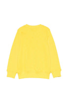 Felpa da bambino Moschino Kids gialla con stampa orsetti HVF08VLCA88 50577 MOSCHINO KIDS 