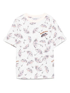 T-shirt per bambino Burberry Kids bianca con stampa ombrello 8112392 B8769 BURBERRY KIDS 