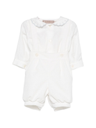 Set camicia e shorts per neonata La Stupenderia bianca con colletto smerlato 1TBCT33 V09AZZ LA STUPENDERIA 