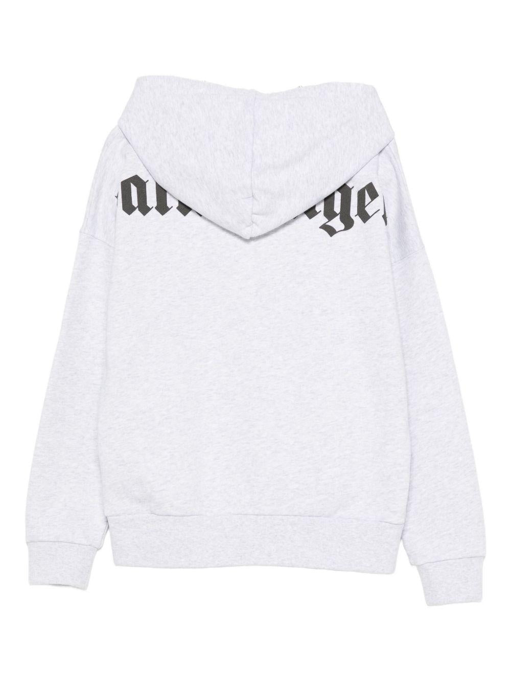 Felpa per bambino Palm Angels Kids grigia con cappuccio e stampa con logo PBBB011C99FLE002 0810 PALM ANGELS KIDS 