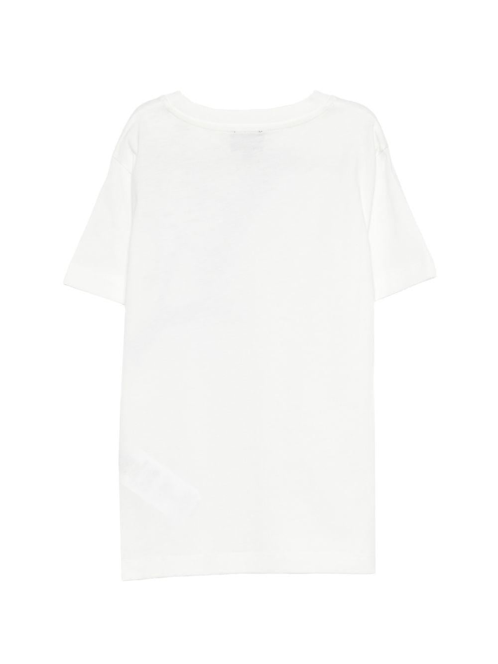 T-shirt per bambino Fay Kids bianca con dettaglio logo colorato FY8P61 Z3708 101AZ FAY KIDS 