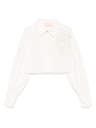 Camicia per bambina Elisabetta Franchi La Mia Bambina bianco con applicazione in pizzo EFCA2630CA235 0000 ElISABETTA FRANCHI 