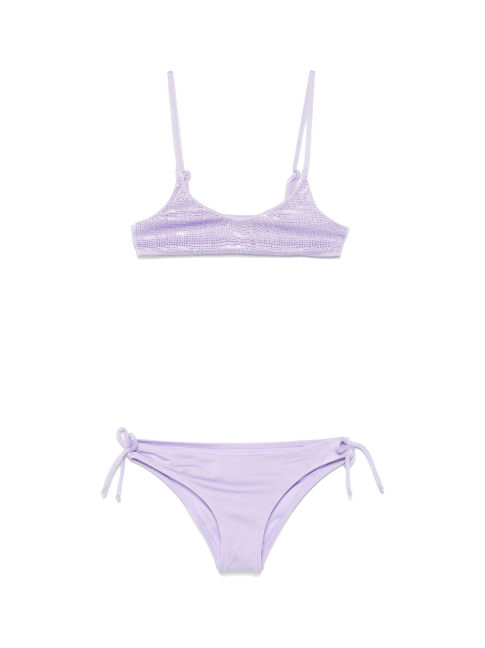 Bikini per bambina MC2 Saint Barth Kids Paloma lilla con decorazione strass PALO002 04035H MC2 ST. BARTH KIDS 