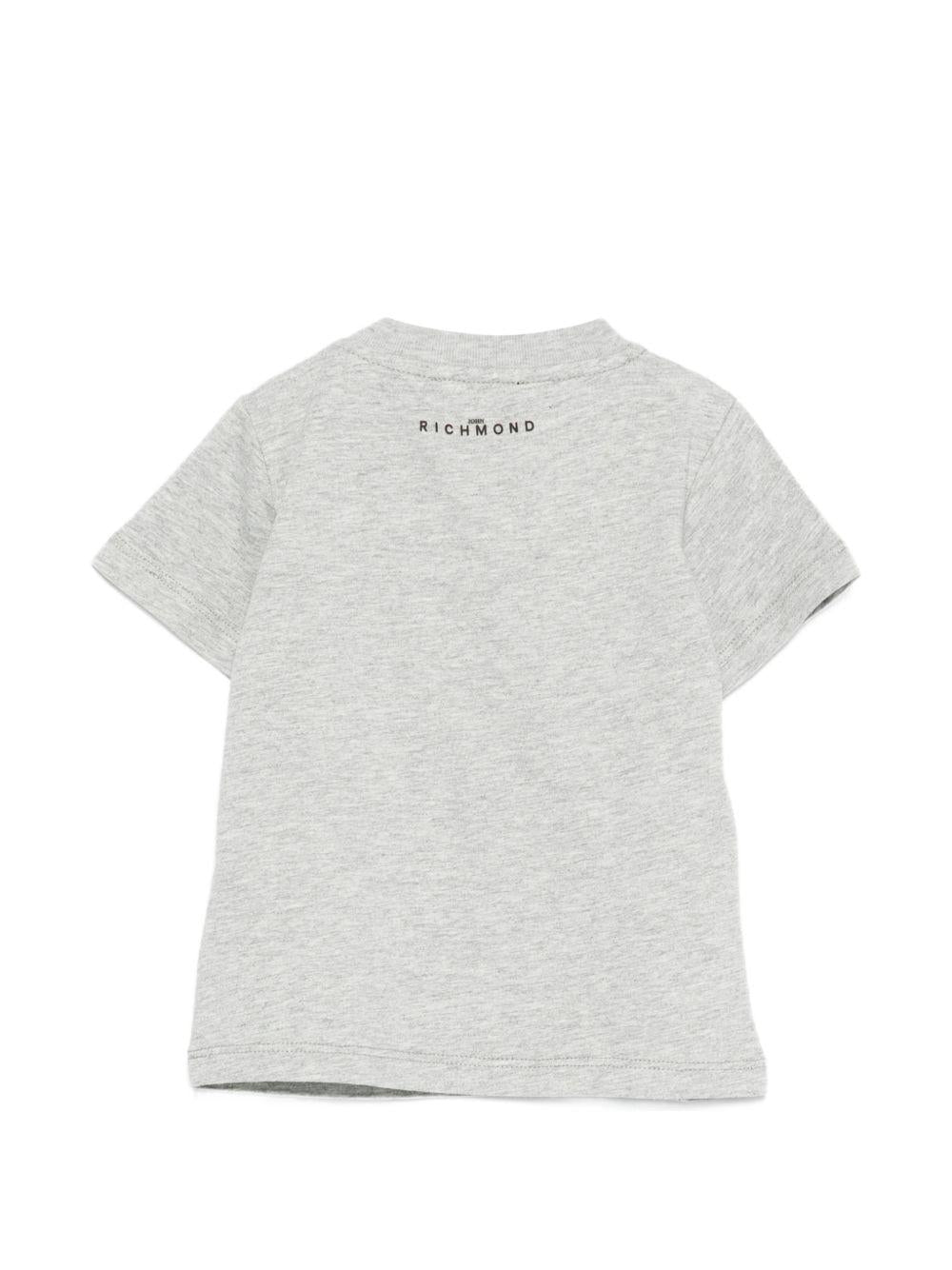 T-shirt per neonato John Richmond Junior grigio con stampa grafica RIP26067TS GREY MELANGE JOHN RICHMOND KIDS 