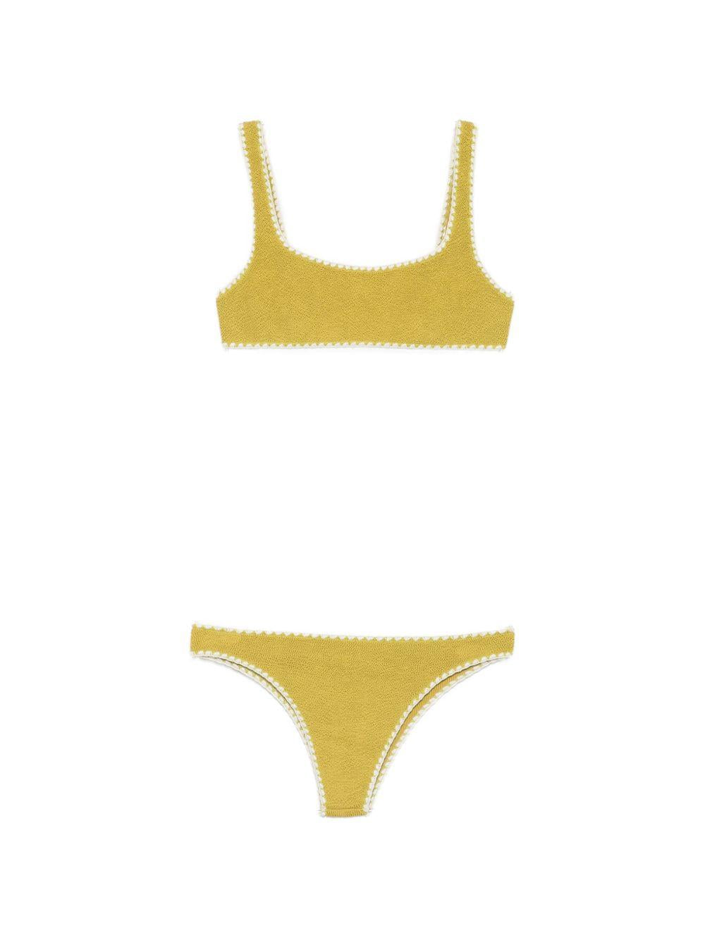 Bikini per donna MC2 Saint Barth verde con lavorazione all'uncinetto NAO0014 09078L MC2 ST. BARTH 