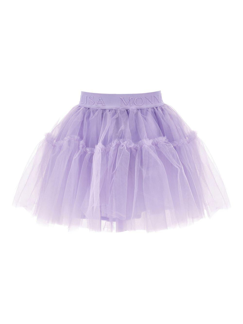 Gonna per bambina Monnalisa viola con ruches 17GGON T9945 0065 MONNALISA KIDS 
