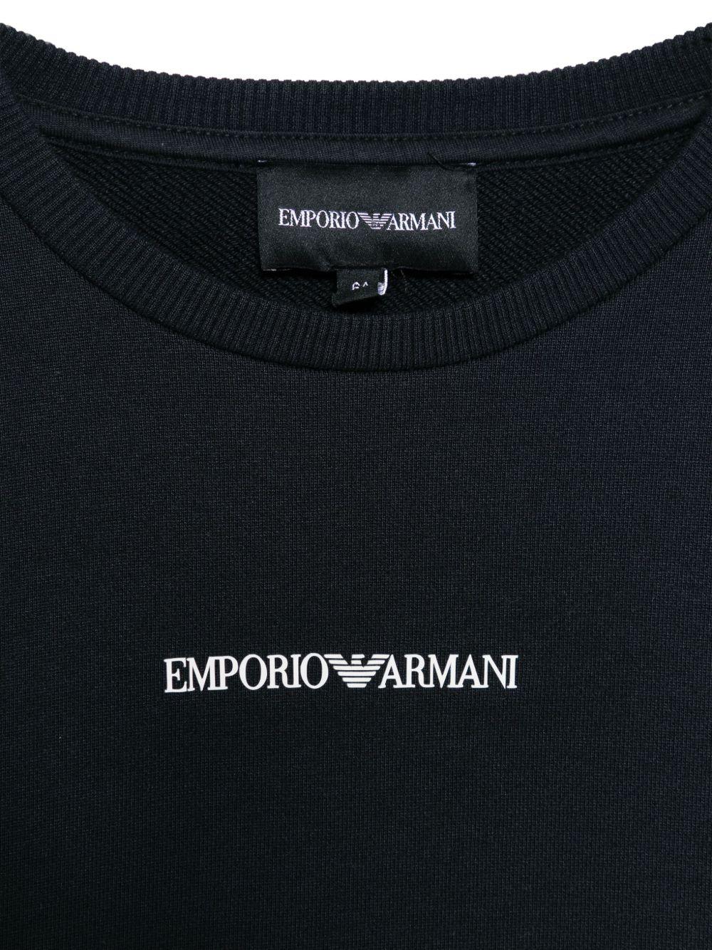 Felpa per bambino Emporio Armani Kids blu con logo sul davanti EB000302 AF14681 UB118 EMPORIO ARMANI KIDS 